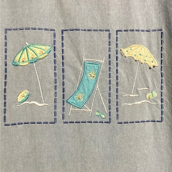 C.B. Casual Vacation Beach Embroidered Shift Dress, Size 1X, 100% Cotton Coastal - Picture 5 of 10